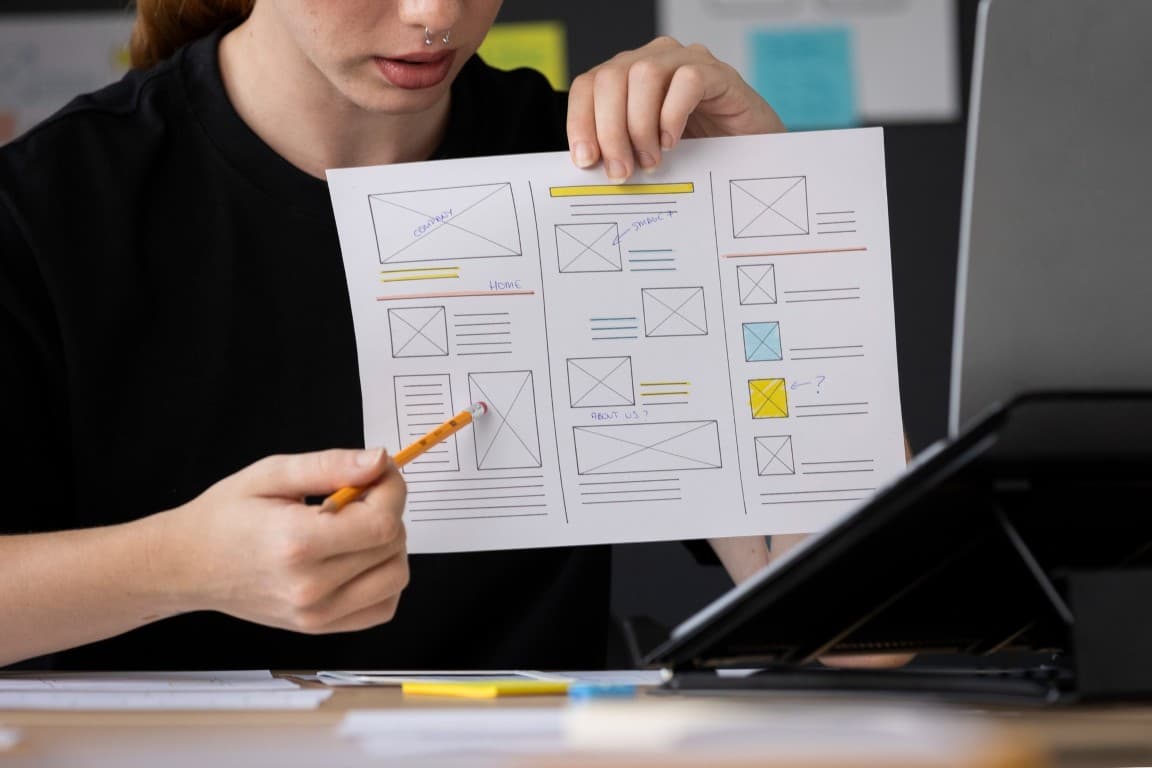 wireframing web project